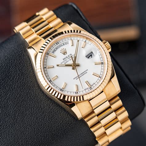 rolex day date 36 white dial